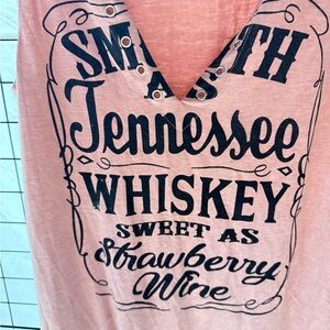 Pink Graphic Tee with Tennessee Whiskey Print